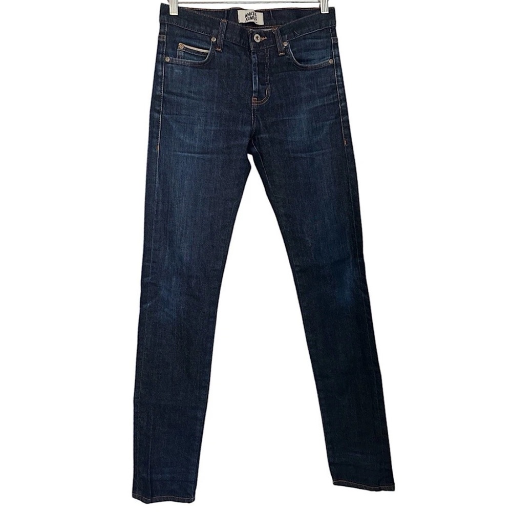 Naked & Famous Men’s Size 30 Super Guy Jeans Stretch Selvedge Button Fly Blue